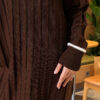 Beard-Detailed Mercerized Long Tunic Brown – Bild 4