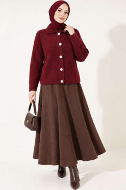 Alternative view of Cardigan Burgundy