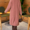 Shawl Collar Pocket Cardigan with Textured Knit Rose Dust - Afbeelding 4
