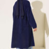 ⁦Shawl Collar Pocket Cardigan with Textured Knit Navy Blue⁩ - الصورة ⁦3⁩