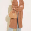 Shawl Collar Pocket Cardigan with Textured Knit Latte
