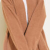 Shawl Collar Pocket Cardigan with Textured Knit Latte – Bild 4