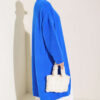 Shawl Collar Pocket Cardigan with Textured Knit Saxon Blue - immagine 3