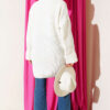 Shawl Collar Rice Knit Cardigan Ecru – Bild 3