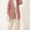 Shawl Collar Rice Knit Cardigan Rose Dust - immagine 3