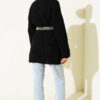 Shawl Collar Rice Knit Cardigan Black - Image 3