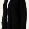 Shawl Collar Rice Knit Cardigan Black - Image 4