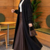 Long cardigan with shawl collar and textured knit Black