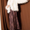 ⁦Oversized Coat with Fur Detail Ecru⁩ - الصورة ⁦2⁩