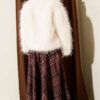 ⁦Oversized Coat with Fur Detail Ecru⁩ - الصورة ⁦3⁩