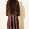 ⁦Oversized Coat with Fur Detail Brown⁩ - الصورة ⁦3⁩