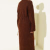 Loose Belted Knit Dress Brown - Imagen 3