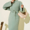 Loose Belted Knit Dress Mint – Bild 2