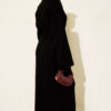 Loose Belted Knit Dress Black - الصورة 3