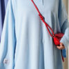 Relaxed Fit Sheer Fabric Tunic with Side Slit Details Ice Blue – Image 4