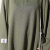 Relaxed Fit Sheer Fabric Tunic with Side Slit Details Khaki - الصورة 4