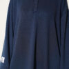 Relaxed Fit Sheer Fabric Tunic with Side Slit Details Navy Blue - الصورة 4
