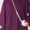Relaxed Fit Sheer Fabric Tunic with Side Slit Details Purple - الصورة 4