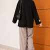 Relaxed Fit Sheer Fabric Tunic with Side Slit Details Black - Afbeelding 4