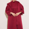 Scuba Long Cardigan Three-Piece Set Burgundy - immagine 2