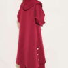 Scuba Long Cardigan Three-Piece Set Burgundy - immagine 3