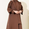 Scuba Long Cardigan Three-Piece Set Brown – Bild 2