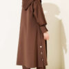 Scuba Long Cardigan Three-Piece Set Brown – Bild 3