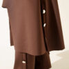 Scuba Long Cardigan Three-Piece Set Brown – Bild 4