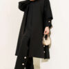Scuba Long Cardigan Three-Piece Set Black
