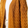 Basket Weave Knit Cardigan Mustard - Image 4