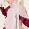 Striped Detailing Ethnic Pattern Shawl Lilac