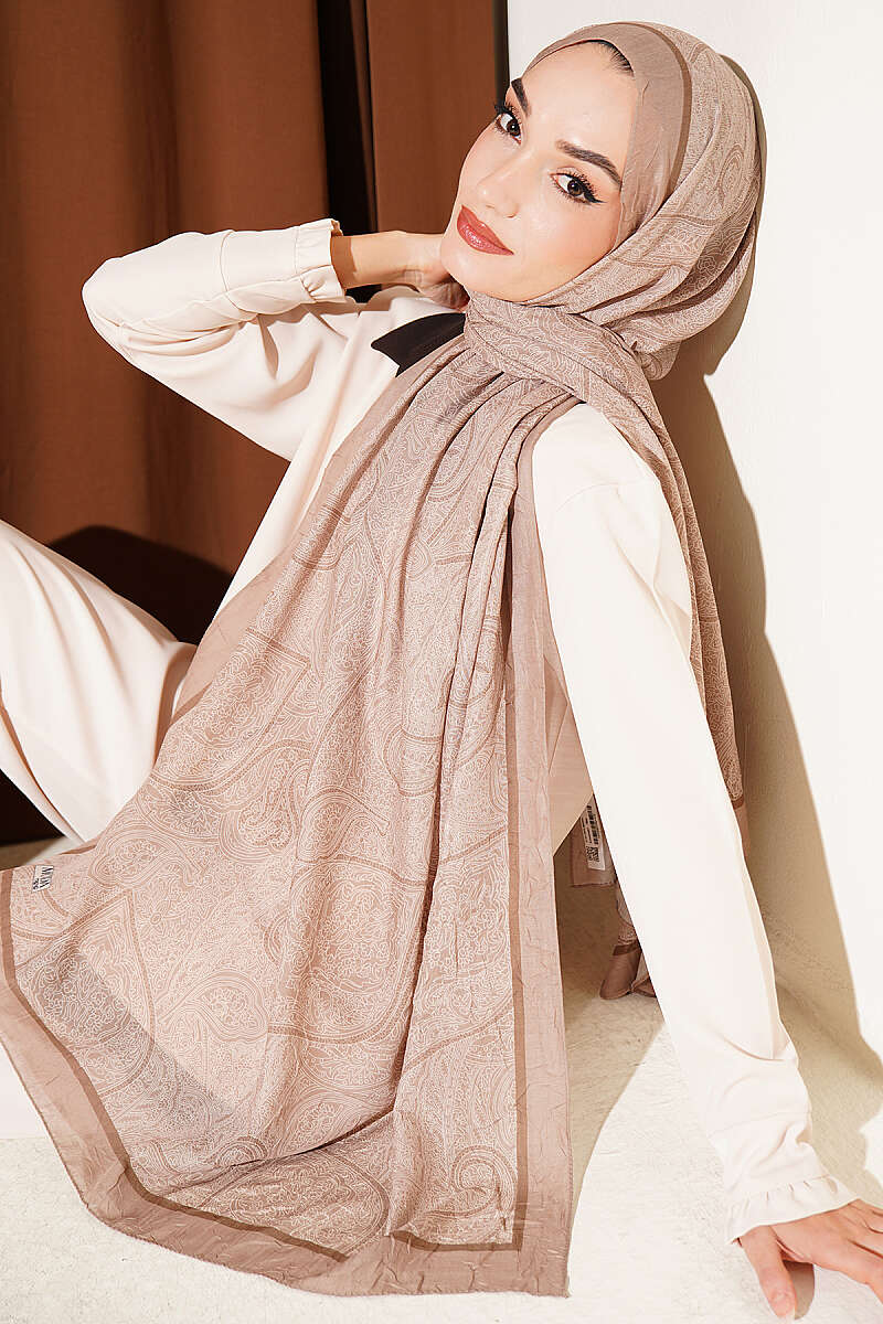 Striped Detailing Ethnic Pattern Shawl Black - Image 5