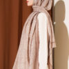 Striped Detailing Ethnic Pattern Shawl Beige – Bild 3