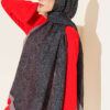 Striped Detailing Ethnic Pattern Shawl Smoke – Bild 2