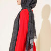 Striped Detailing Ethnic Pattern Shawl Smoke – Bild 3