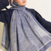 Striped Detailing Ethnic Pattern Shawl Indigo