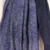 Striped Detailing Ethnic Pattern Shawl Navy Blue – Bild 4