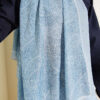 Striped Detailing Ethnic Pattern Shawl Blue - Image 4