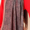 Striped Detailing Ethnic Pattern Shawl Brown - immagine 4