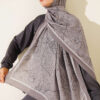 Striped Detailing Ethnic Pattern Shawl Black - immagine 5