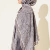 Striped Detailing Ethnic Pattern Shawl Mink – Image 3