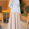 Striped Detail Knit Sweater Baby Blue - Imagen 2