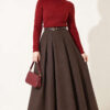 Striped Detail Knit Sweater Burgundy - Imagen 3
