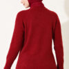Striped Detail Knit Sweater Burgundy - Imagen 4