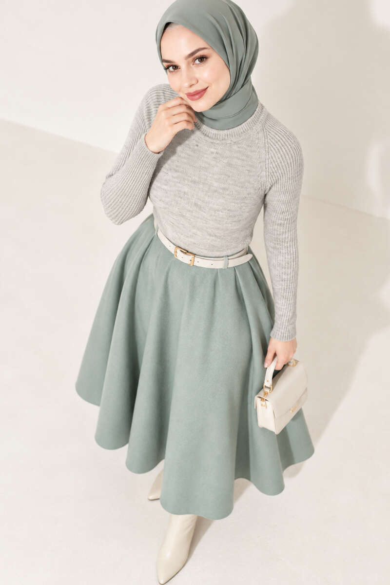 Striped Detail Knit Sweater Grey - immagine 3