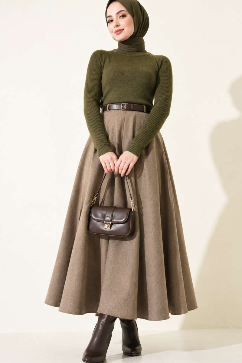 Striped Detail Knit Sweater Khaki - Afbeelding 3