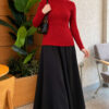 Striped Detail Knit Sweater Red - immagine 2