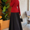 Striped Detail Knit Sweater Red - immagine 4