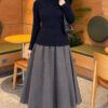 Striped Detail Knit Sweater Navy Blue - immagine 2