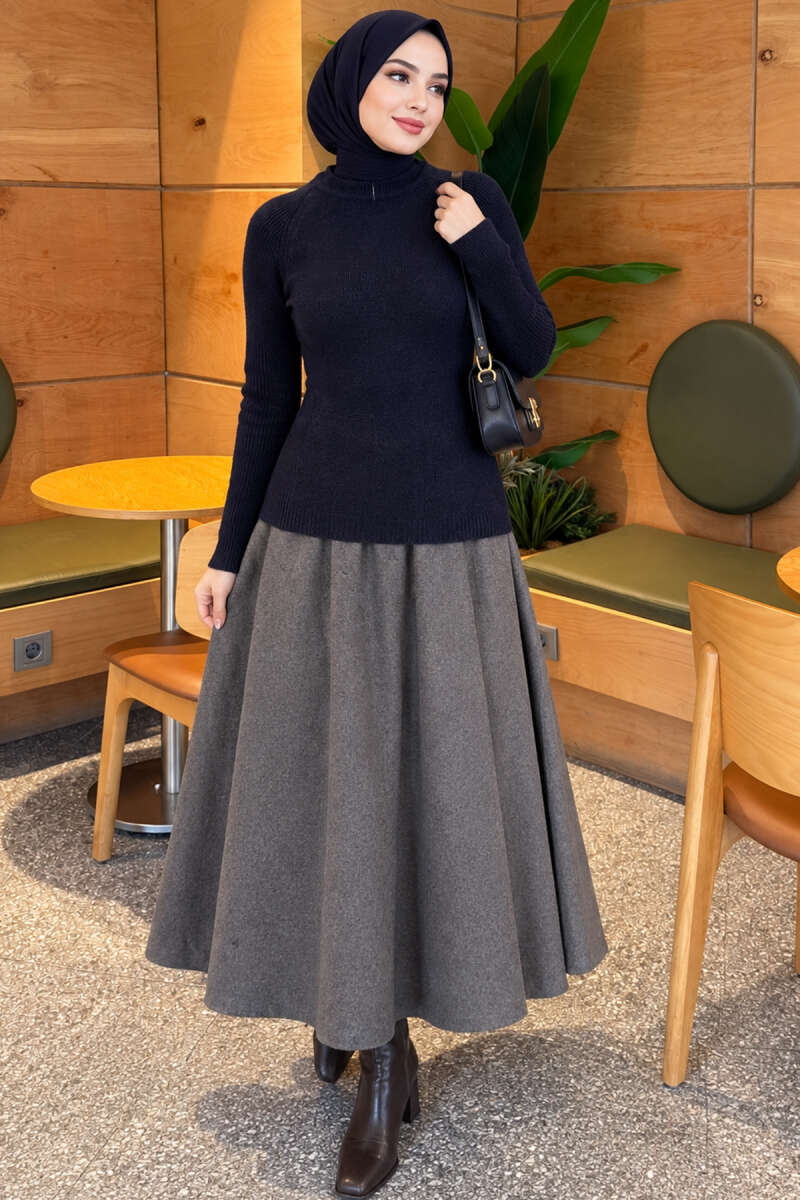 Striped Detail Knit Sweater Navy Blue - immagine 2